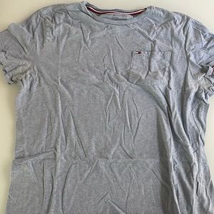 Light Blue Tommy Hilfiger, Large 100% Cotton T-Shirt
